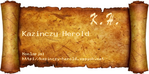 Kazinczy Herold névjegykártya